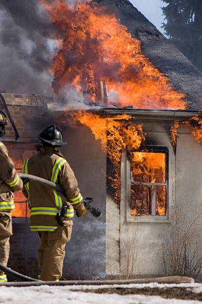 old house is control burned